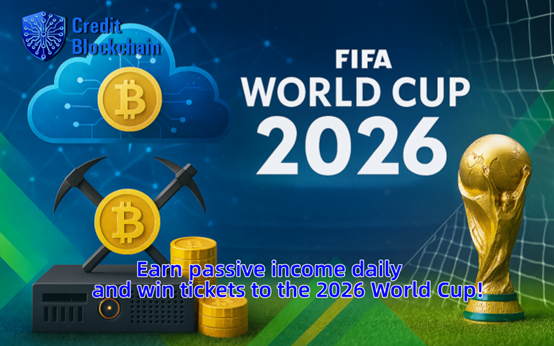 Participate in CreditBlockchain cloud mining: Earn passive income daily and win tickets to the 2026 World Cup!