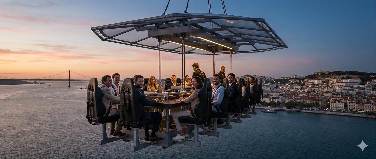 Dinner in the Sky lands in Lisbon – and takes dining to a whole new level