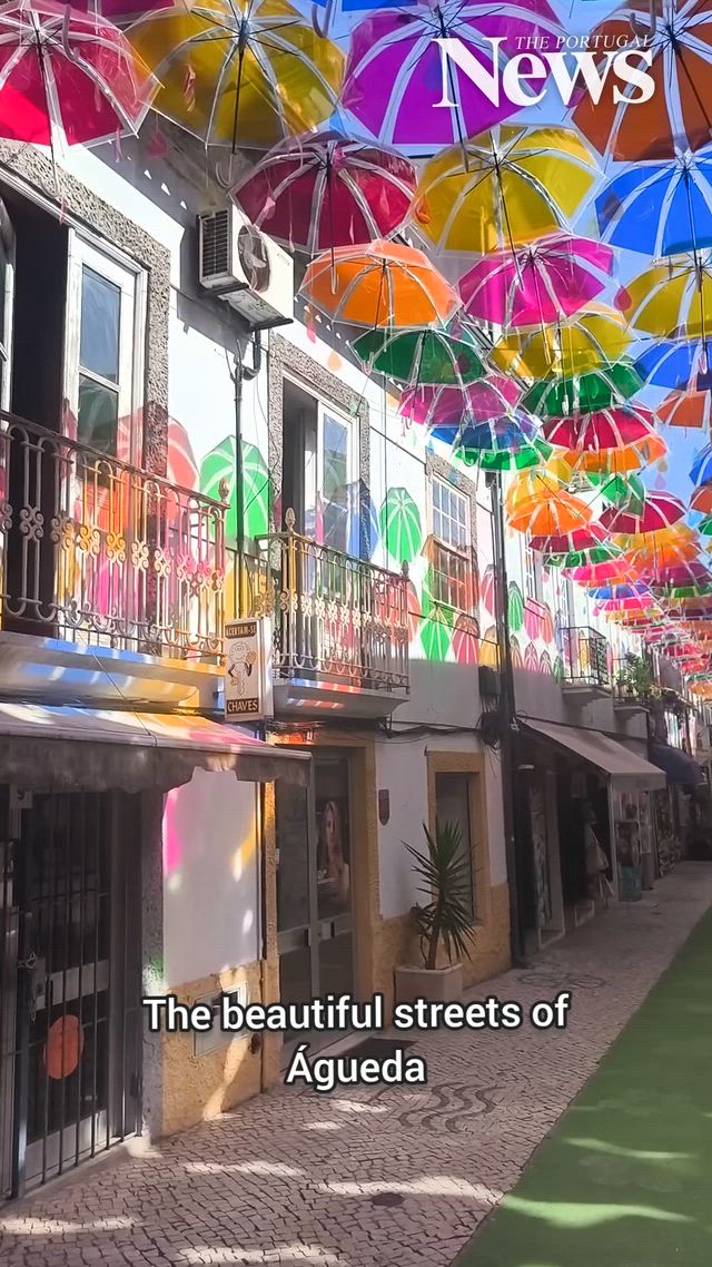Águeda’s famous umbrella streets